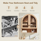 IFGET Bathroom Arched Wall Cabinet, 23.6'' Wide Medicine Cabinet - Image 6