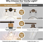 MOKATNG Bathroom Light Fixtures, 2-Light Coastal Vanity Lights - Image 2