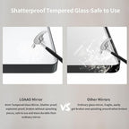 LOAAO 32x36 Inch Black Metal Framed Bathroom Mirror - Image 7