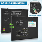 Magnetic Chalk Board, 36“x24” Black Chalkboard Double-Sided Dry Erase Board - Image 3