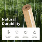 OUZUGIE 1 Pack 96x48 Inch Natural Bamboo Wall Panel – Carbonized Pole Wrap - Image 7