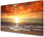 Baisuart-S0169 Canvas Prints Wall Art Sunset Ocean Beach Pictures Photo by Baisuart