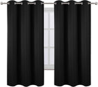 LEMOMO Black Blackout Curtains 34 x 63 Inch Length/Set of 2 Curtain - Image 2