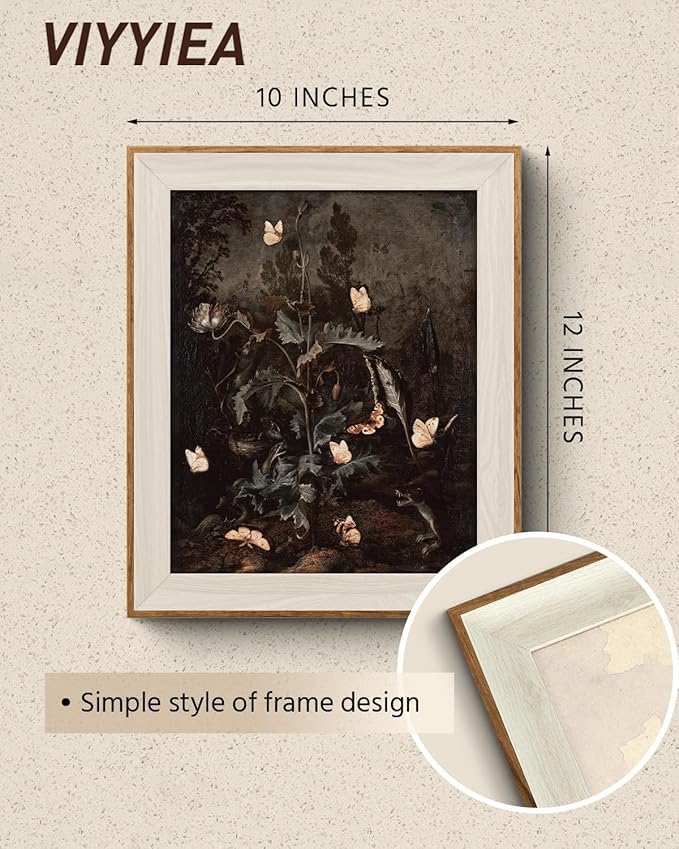 VIYYIEA Framed Wall Art for Living Room, Butterfly Canvas Prints, Vintage Home - Image 2