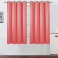 LEMOMO Coral Blackout Curtains 66 x 63 Inch Length/Set of 2 Curtain by Lemomo