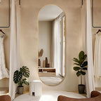 Oval Full Length Mirror, Ultra-Clear Explosion-Proof Dressing Mirror, Simple by TheiaMo