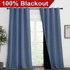 NICETOWN Insulated 100% Blackout Curtains, Noise Reducing Performance Drapes - Image 2