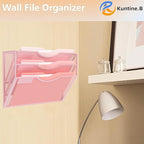 Kuntine.B Wall File Organizer Office Hanging Magazine Holder Wall File Organizer - Image 6