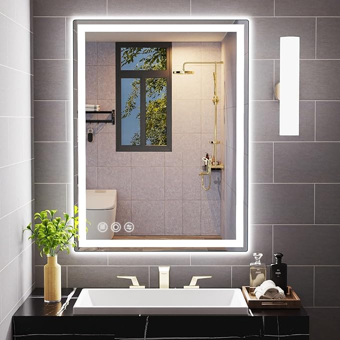 Memobarco Bathroom Mirror, Stepless 3 Colors Temperature & Dimmable, Memory - Image 9