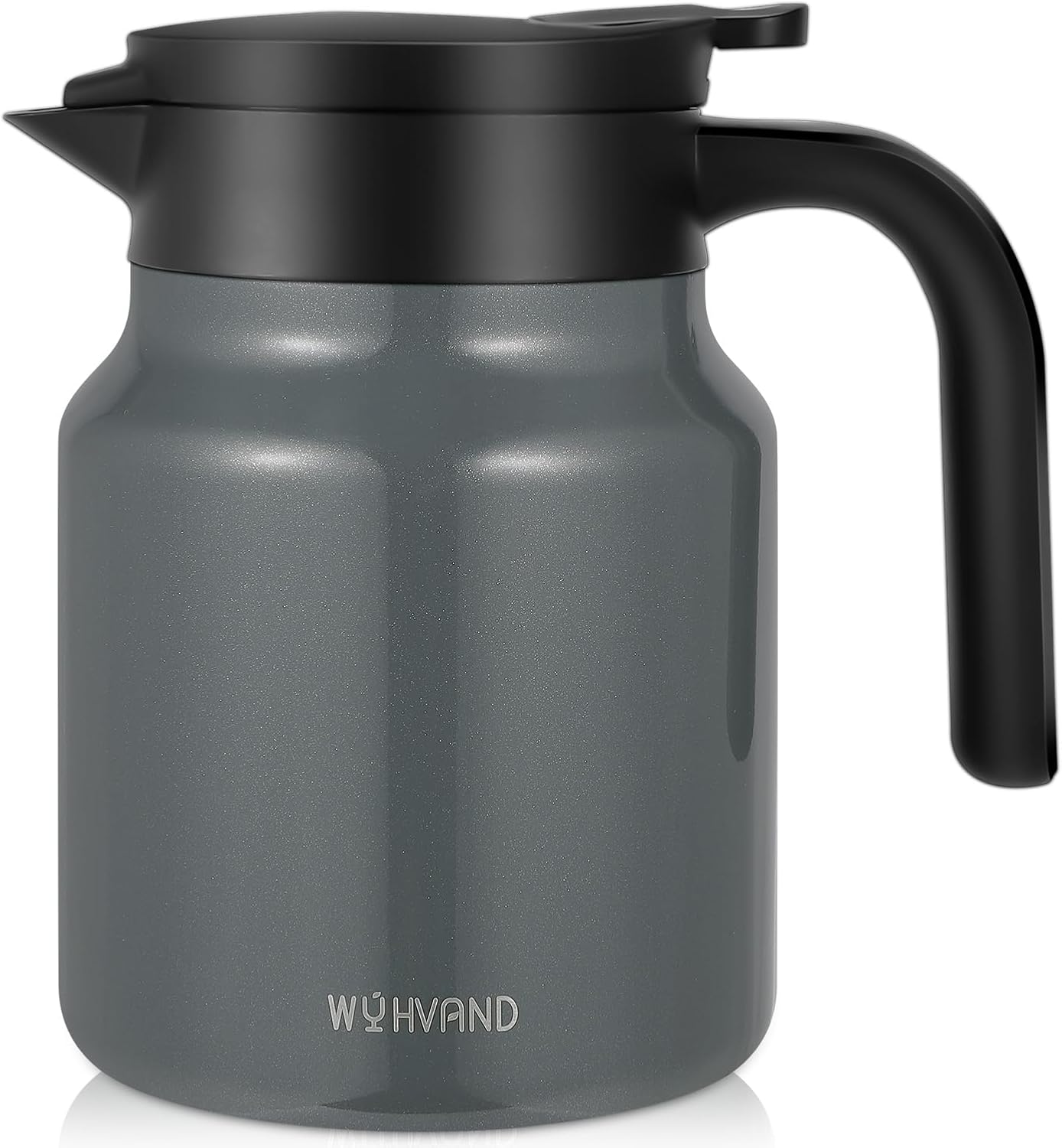 34Oz Thermal Coffee Carafe for Hot/Cold, Stainless Steel Thermos Carafes for Hot Liquids, Dustproof Insulated Hot Water Carafe for Party/Home,Charcoal