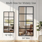 DUMOS Window Pane Mirror, 16x32 Inch Mirrors - Image 6