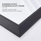 Amorho Black Bathroom Mirror, 24x30 Inch Thick Metal Framed Wall Mirrors - Image 2
