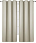 LEMOMO Light Beige Thermal Blackout Curtains/42 x 84 Inch/Set of 2 Panels Room - Image 2