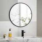 HARRITPURE Round Mirror 15.7" Black Wall Mounted Circle Mirror - Image 8