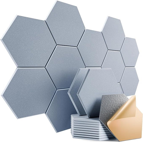 12 Pack Self-adhesive Acoustic Panels 12" X 10" X 0.4" by Dailycooper