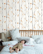 Timeet Boho Peel and Stick Wallpaper Floral Wall Paper Tree Contact Paper White - Image 5