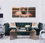 KAWAHONE Motivational Lion King Mindset Wall Art Gold, Success Cat Reflect Lion - Image 4