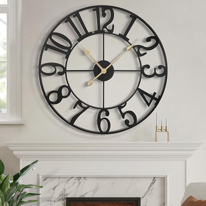 LEIKE 40 Inch Extra Large Wall Clock, Decorative Oversized Arabic Numerals - Image 7