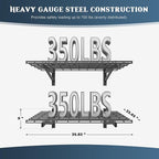 Jusgym 2 Pack Heavy Duty Garage Wall Shelving Set, Wall Mounted Garage Shelves - Image 2