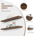 Heimlove Floating Shelves for Wall 48 Inches Long, 9.3" Deep Walnut Floating - Image 5