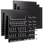 INCLY 90PCS Pegboard Wall Organizer, 6 Pack Metal Peg Board Panels by INCLY