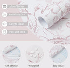 Yasinet Floral Peel and Stick Wallpaper Pink Floral Wallpaper Boho Pink Contact - Image 5