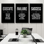 Framed Canvas Wall Art Success Quote, Office Wall Art, Positive Motivational - Image 5
