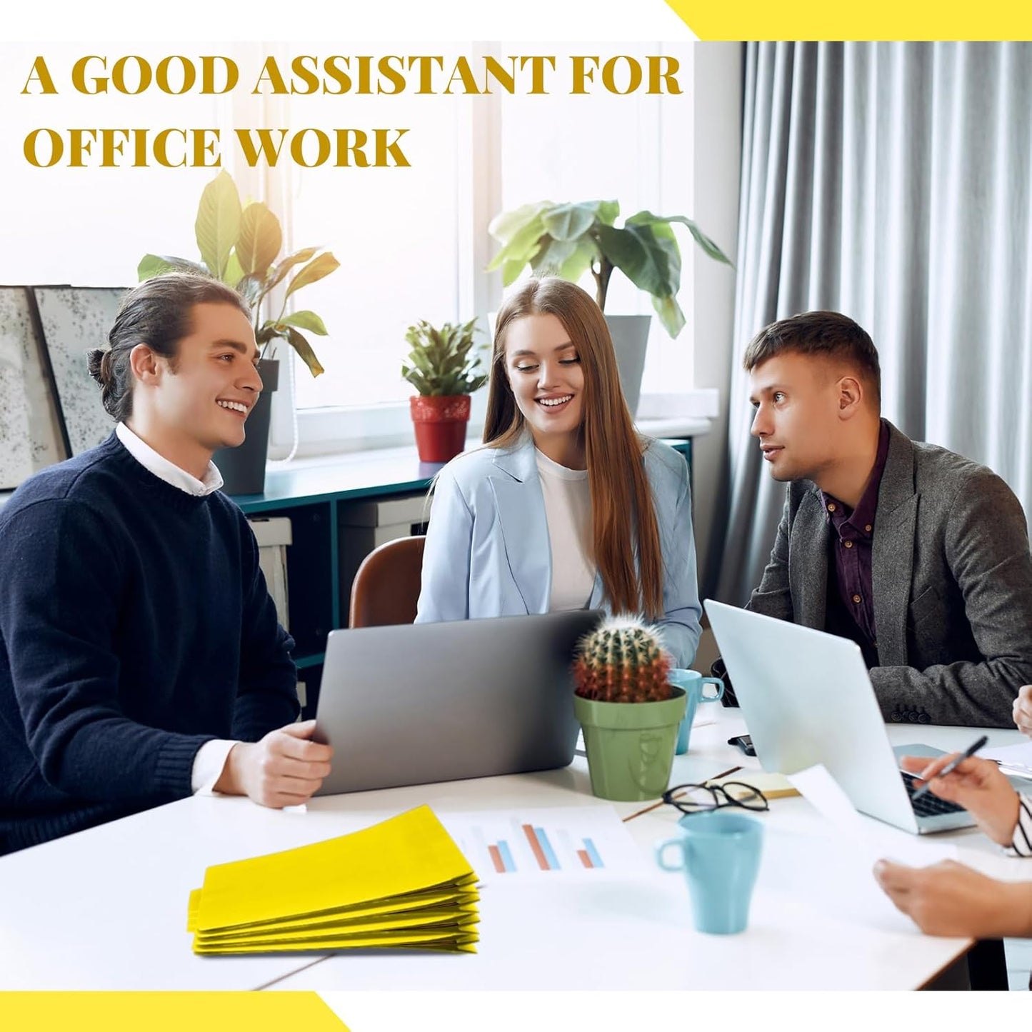 24 Pcs Classification Folders Letter Size Bulk - 2 Dividers Pressboard File Folder with 3. 5 Inch Expansion, 2 Prongs Fastener, Heavy Duty Office File Organizer for Teacher Medical (Yellow)