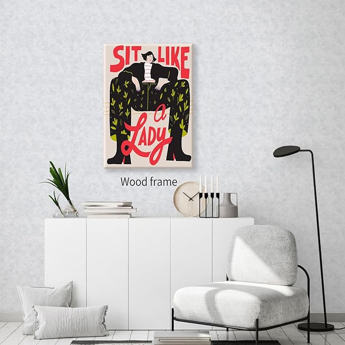 Funky Feminist Wall Art Vintage Trendy Equal Rights Canvas Poster 24x36 inch - Image 7