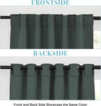 RYB HOME Dark Green Small Blackout Window Curtains - Image 7
