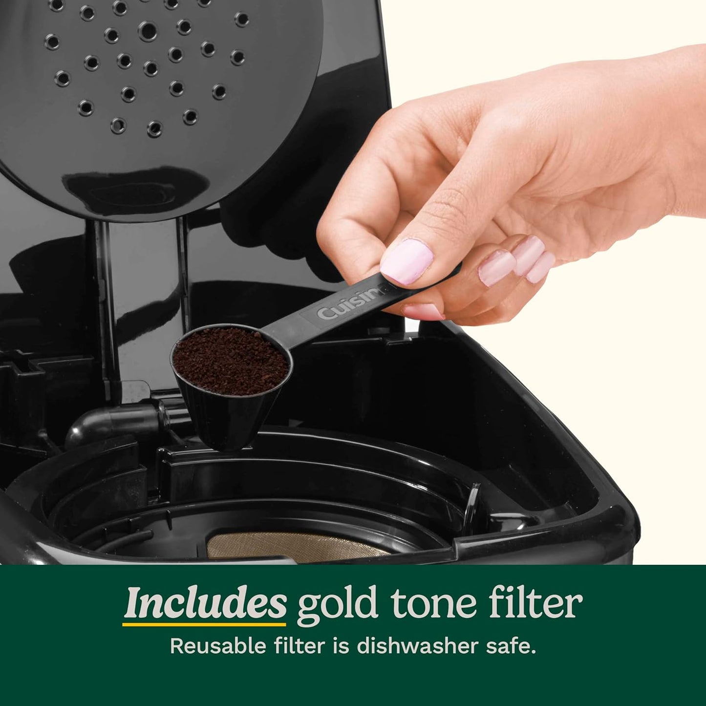 Cuisinart 14-Cup Coffee Maker, Programmable PerfecTemp Glass Carafe Coffee Machine with 1-4 Cup Setting, Brew Strength Control and Brew Pause, Stainless Steel, DCC-3200BKSNAS, Black