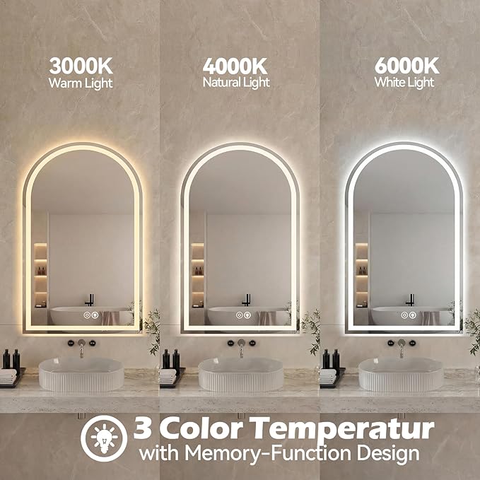 Sweetcrispy 20"×28" LED Bathroom Mirror - Image 5
