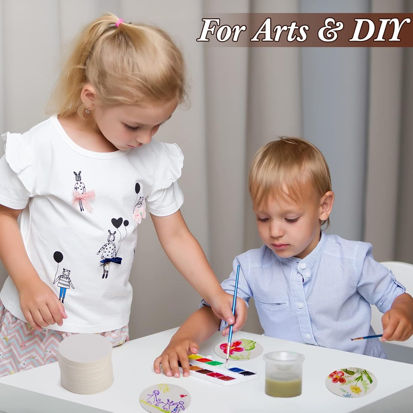 TaoBary 800 Pcs Disposable Paper Coasters Bulk 1MM, 4 Inch Round Cardboard Coasters Blank for Bar Drinks DIY Crafts Arts Wedding (White)