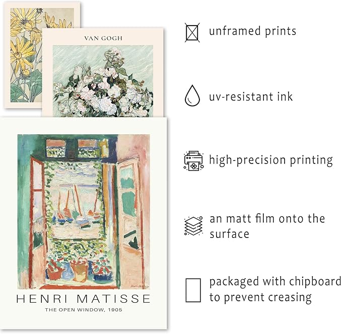 ANERZA 16 PCS Sage Green Wall Art Decor, Matisse Wall Prints - Image 3