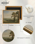 InSimSea Framed Canvas Wall Art, Vintage Landscape Painting, Rustic Nature - Image 5