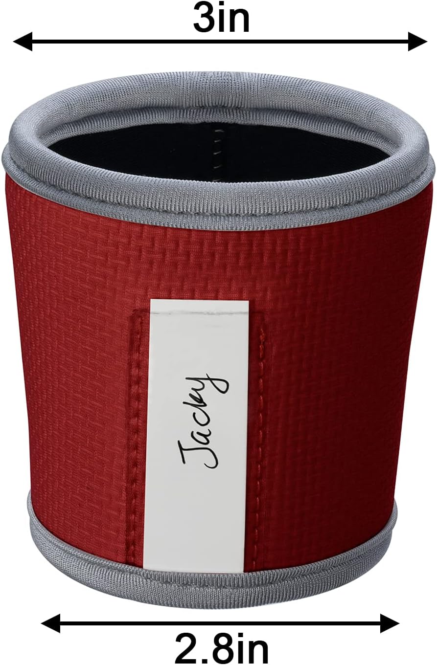 Beautyflier 8pcs Anti-Slip Neoprene 2.5mm Thick Collapsible Heat Resistant Coffee Cup Insulated Sleeve for Coffee/Tea/Cold Drinks (Multicolor embossed)