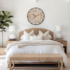 24 Inch Grand Farmhouse Wall Clock, Vintage-Inspired Wood & Metal Design - Image 8
