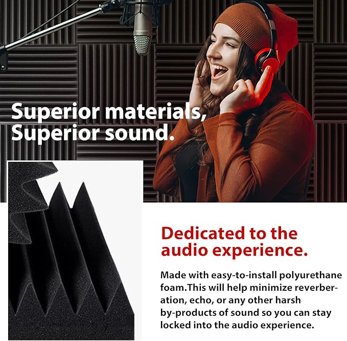 FONESO Acoustic Foam Panels, Sound Proof Foam Panels - Image 4