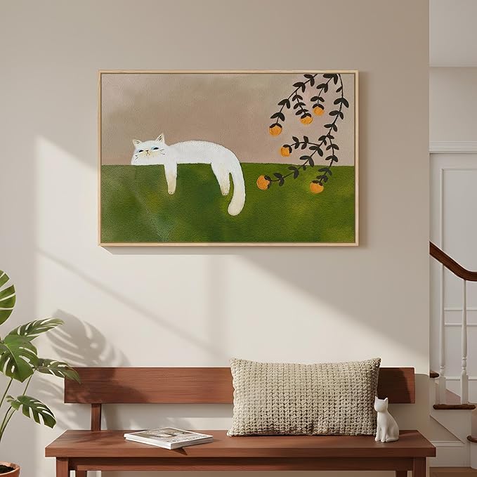 Framed Neutral and Green Wall Art - Image 3