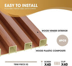 OUZUGIE WPC Acoustic Slat Wall Paneling, Living Room, TV Background, Study Room - Image 4