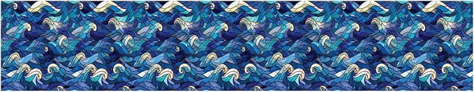 Blue Wave Wallpaper Border 196x4 Inch Peel and Stick Wall Border Self Adhesive - Image 2