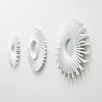 BONNYCO Wall Mirrors Pack of 3, Round White Mirrors - Image 3