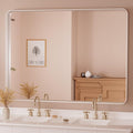TETOTE 48 x 36 White Mirror for Bathroom Metal Frame Wall Mounted Rectangle by TETOTE