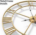 Cuspin 24 Inch Large Wall Clock, Silent Non Ticking Battery-Operated Metal - Image 3