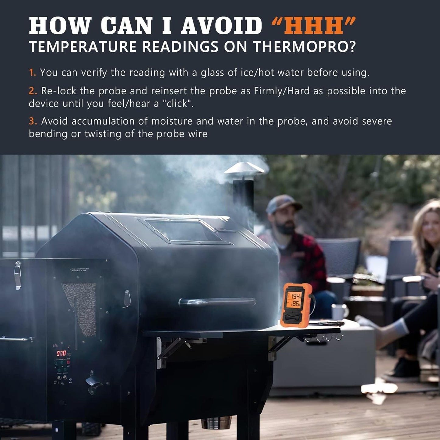 Meat Thermometer Probe Replacement for Thermopro Thermometers TP04, TP06, TP06S, TP07, TP07S, TP08, TP08S, TP09, TP09B, TP10, TP16, TP-16S, TP17, TP20, TP25, 2.5mm