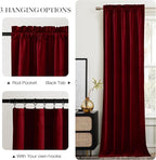 NICETOWN Christmas Red Velvet 108 inch Curtains and Drapes - Image 6