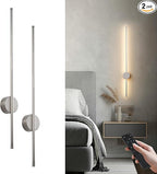 Battery Operated Modern Wall Sconces, Dimmable Wireless Wall Light Set of Two by KARTOOSH