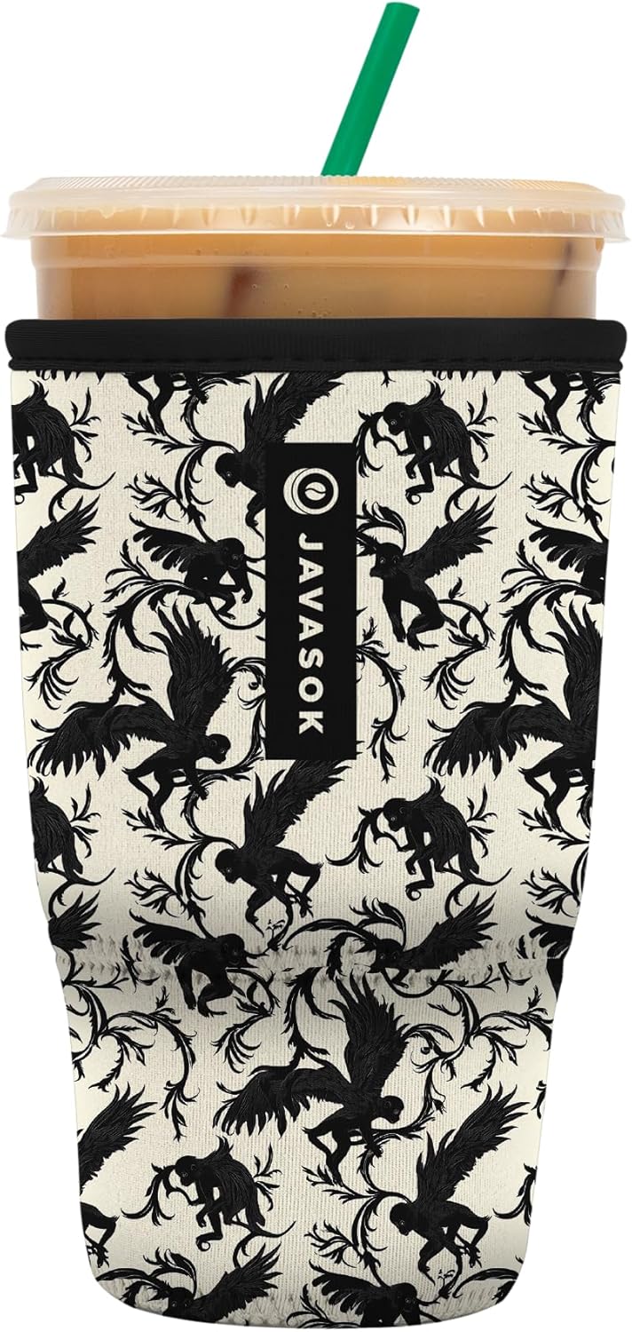 Sok It JavaSok Iced Coffee & Cold Soda Insulated Neoprene Cup Sleeve (Monkey Business, Large: 30-32oz)