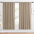 NICETOWN 2 Panels Blackout Curtains, Rod Pocket Window Curtains Room Darkning by NICETOWN