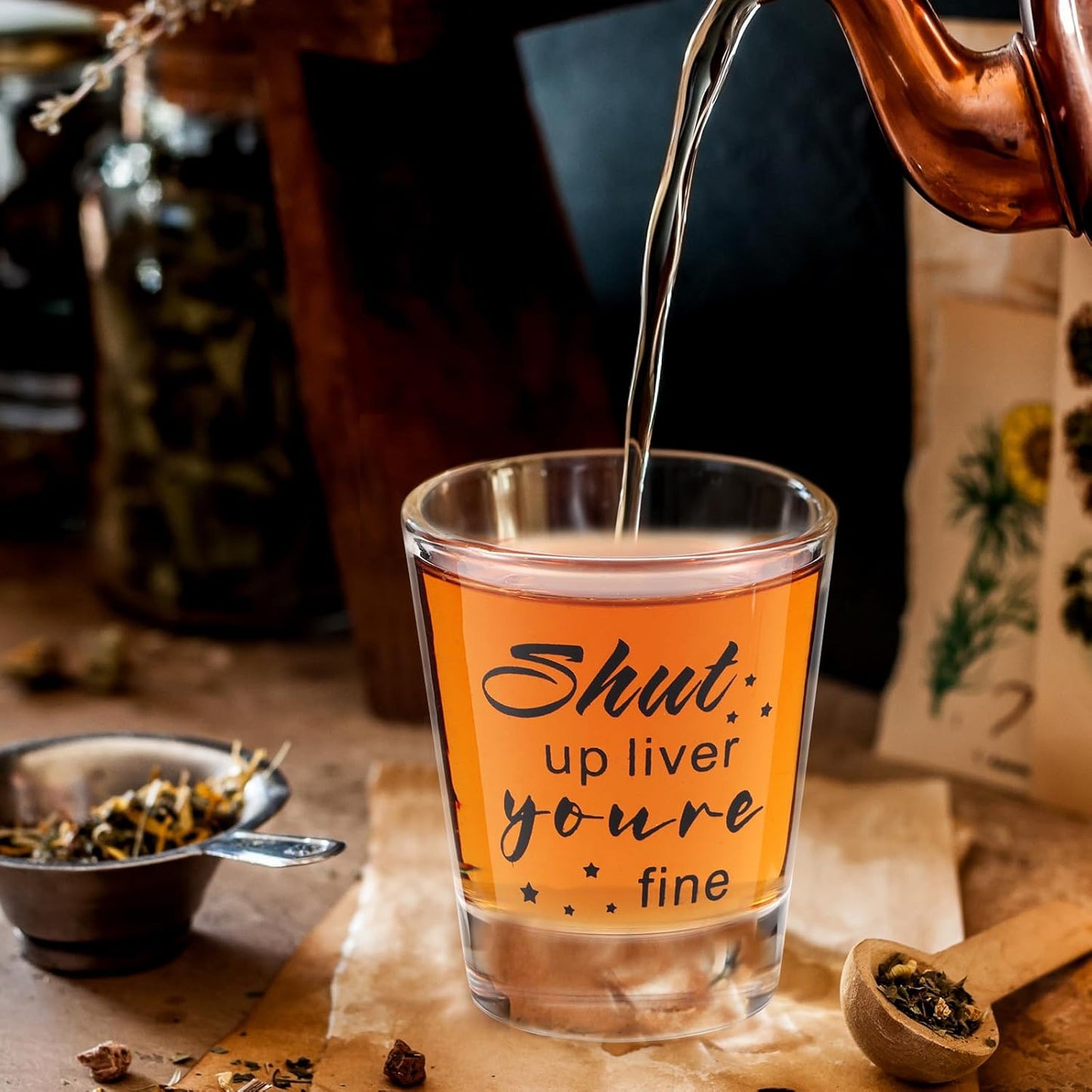 Kolewo4ever 24 Pieces Funny Friends Shot Glasses Funny Friends Shot Glasses Clear Glass Cups with Heavy Base for Adult Small Glass Shot Cups 1.75 oz Shot Glass for Best Friend